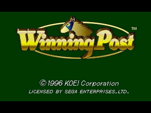 Winning Post title screen for Sega Saturn
